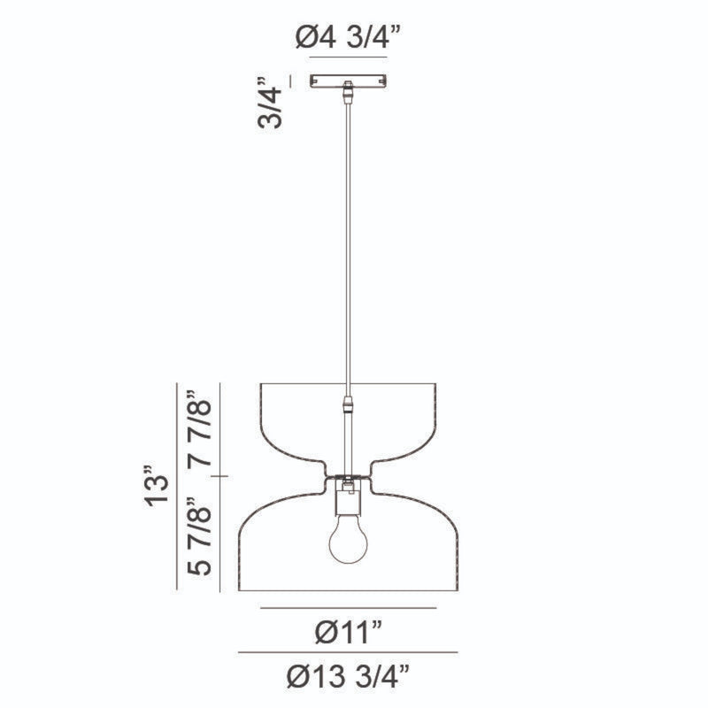 PEDESTAL 1-LIGHT HOURGLASS PENDANT - robinsonco.ca