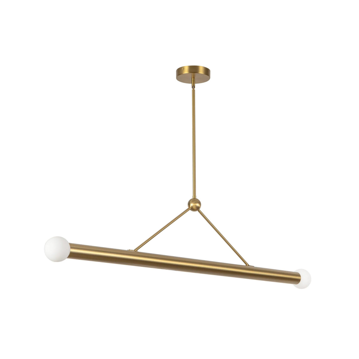 Kuzco Calla Linear Pendant in brushed gold finish
