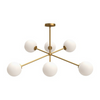 CASSIA 40" 6 LIGHT CHANDELIER WITH OPAL GLASS SHADES - robinsonco.ca