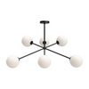 CASSIA 40" 6 LIGHT CHANDELIER WITH OPAL GLASS SHADES - robinsonco.ca