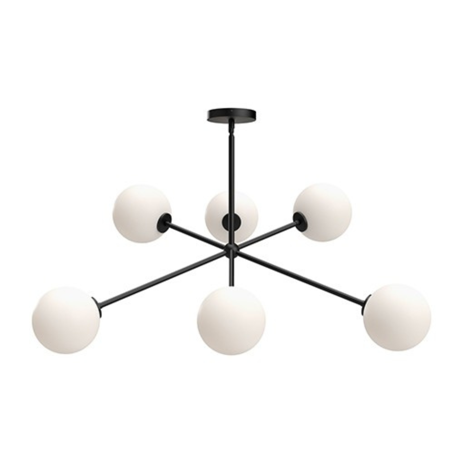 CASSIA 40" 6 LIGHT CHANDELIER WITH OPAL GLASS SHADES - robinsonco.ca