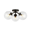 CASSIA 17" SEMI-FLUSH MOUNT WITH CLEAR GLASS - robinsonco.ca