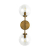CASSIA 20" 2-LIGHT VANITY FIXTURE WITH CLEAR GLASS - robinsonco.ca
