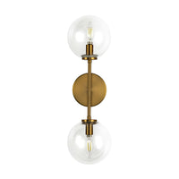CASSIA 20" 2-LIGHT VANITY FIXTURE WITH CLEAR GLASS - robinsonco.ca