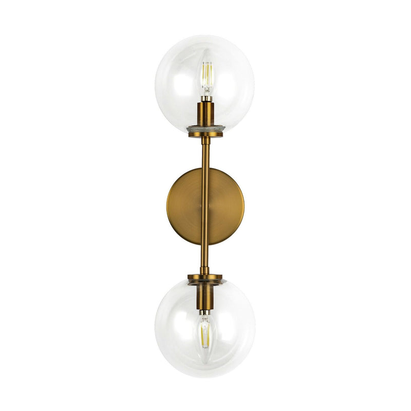 CASSIA 20" 2-LIGHT VANITY FIXTURE WITH CLEAR GLASS - robinsonco.ca