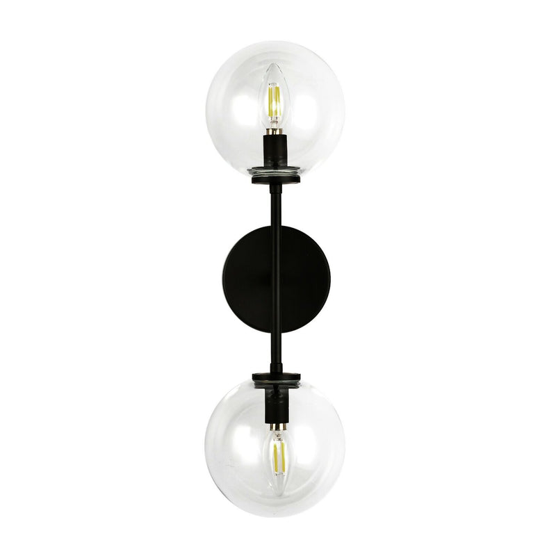 CASSIA 20" 2-LIGHT VANITY FIXTURE WITH CLEAR GLASS - robinsonco.ca
