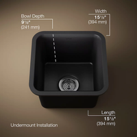 CAIRN 15.5-INCH UNDERMOUNT BAR SINK - robinsonco.ca