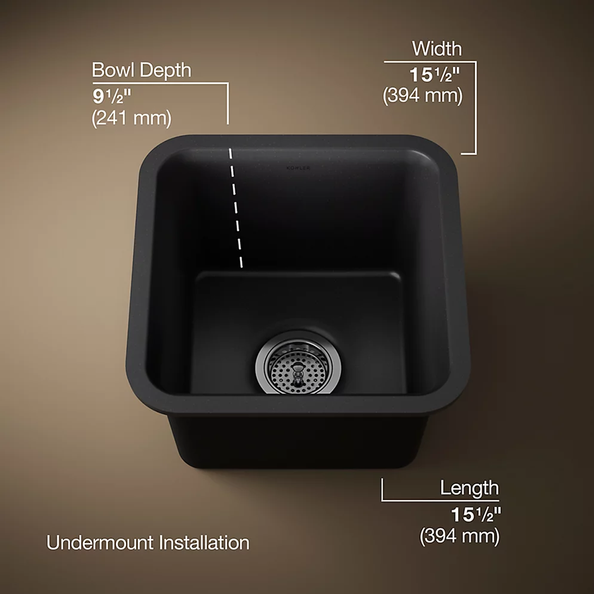 CAIRN 15.5-INCH UNDERMOUNT BAR SINK - robinsonco.ca