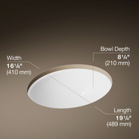 CAXTON 19.25-INCH OVAL UNDERMOUNT BATHROOM SINK - NO OVERFLOW - robinsonco.ca