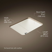 CAXTON® RECTANGLE UNDERMOUNT BATHROOM SINK WITH OVERFLOW AND CLAMP ASSEMBLY - robinsonco.ca