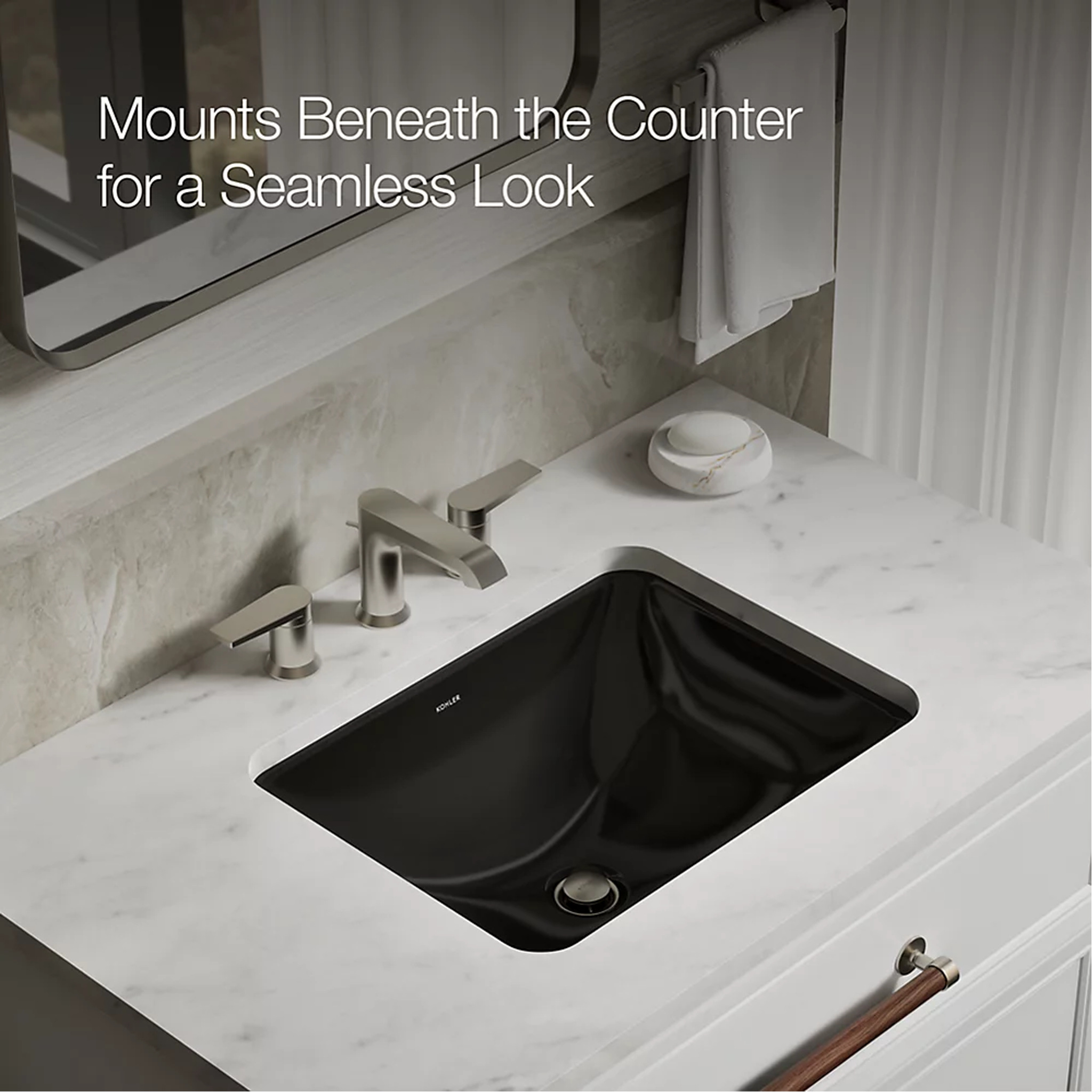CAXTON® RECTANGLE UNDERMOUNT BATHROOM SINK WITH OVERFLOW AND CLAMP ASSEMBLY - robinsonco.ca