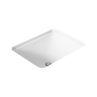 CAXTON® RECTANGLE UNDERMOUNT BATHROOM SINK WITH OVERFLOW AND CLAMP ASSEMBLY - robinsonco.ca
