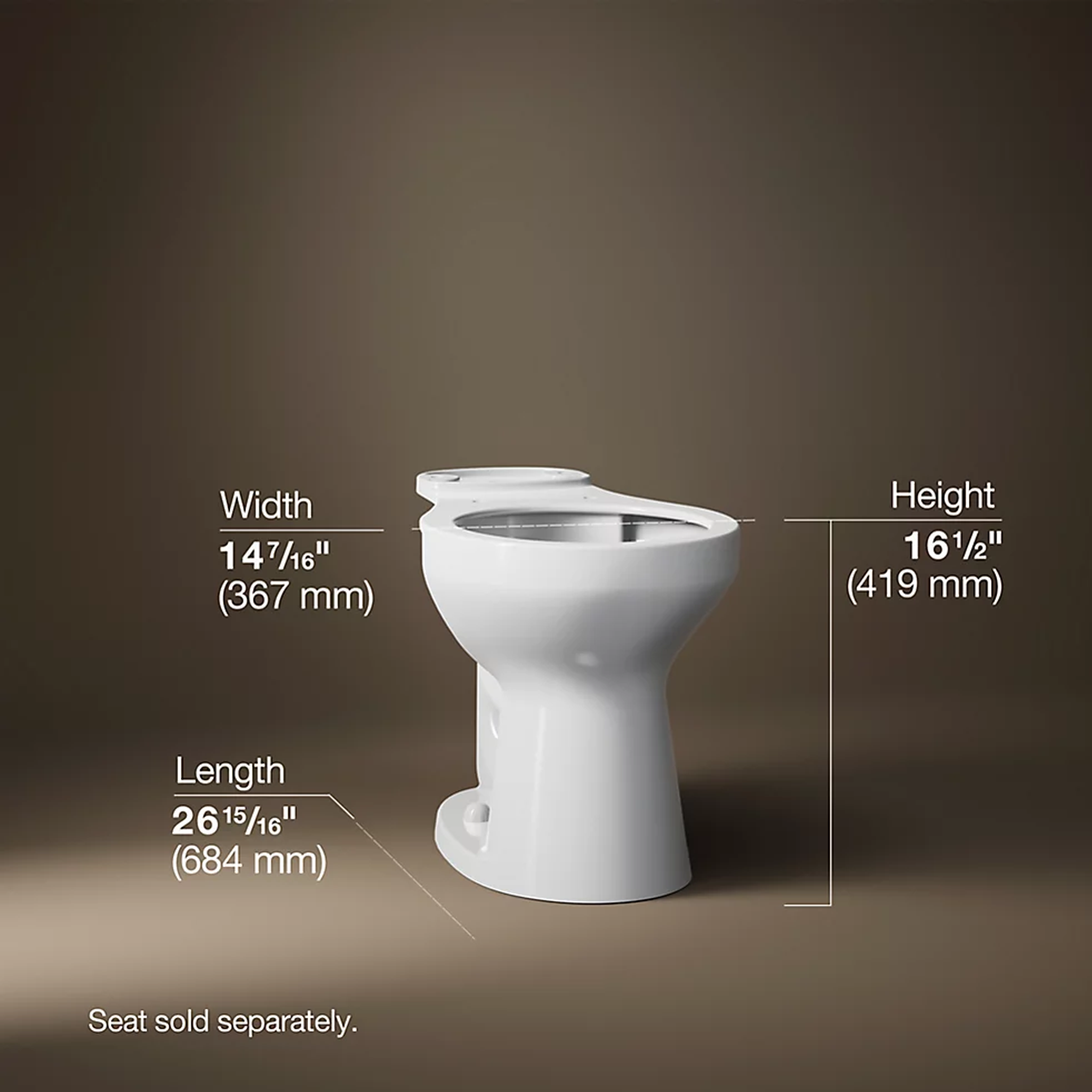CIMARRON® ROUND-FRONT TOILET BOWL ONLY - robinsonco.ca