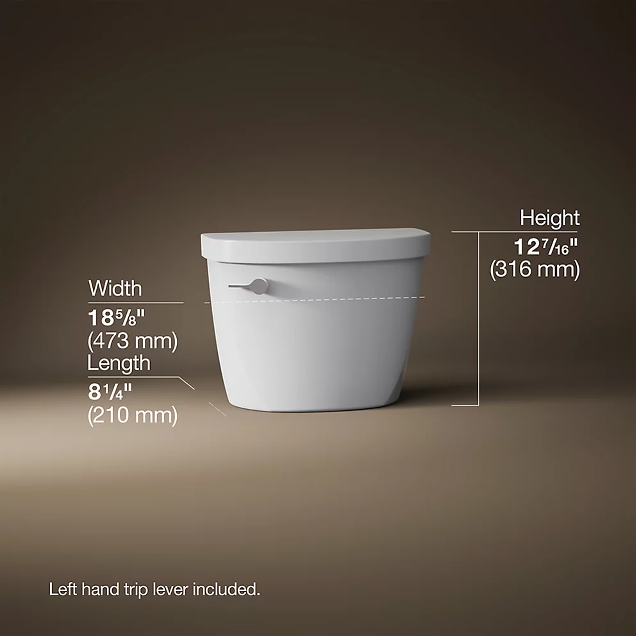 CIMARRON 1.28 GPF TOILET TANK ONLY - robinsonco.ca