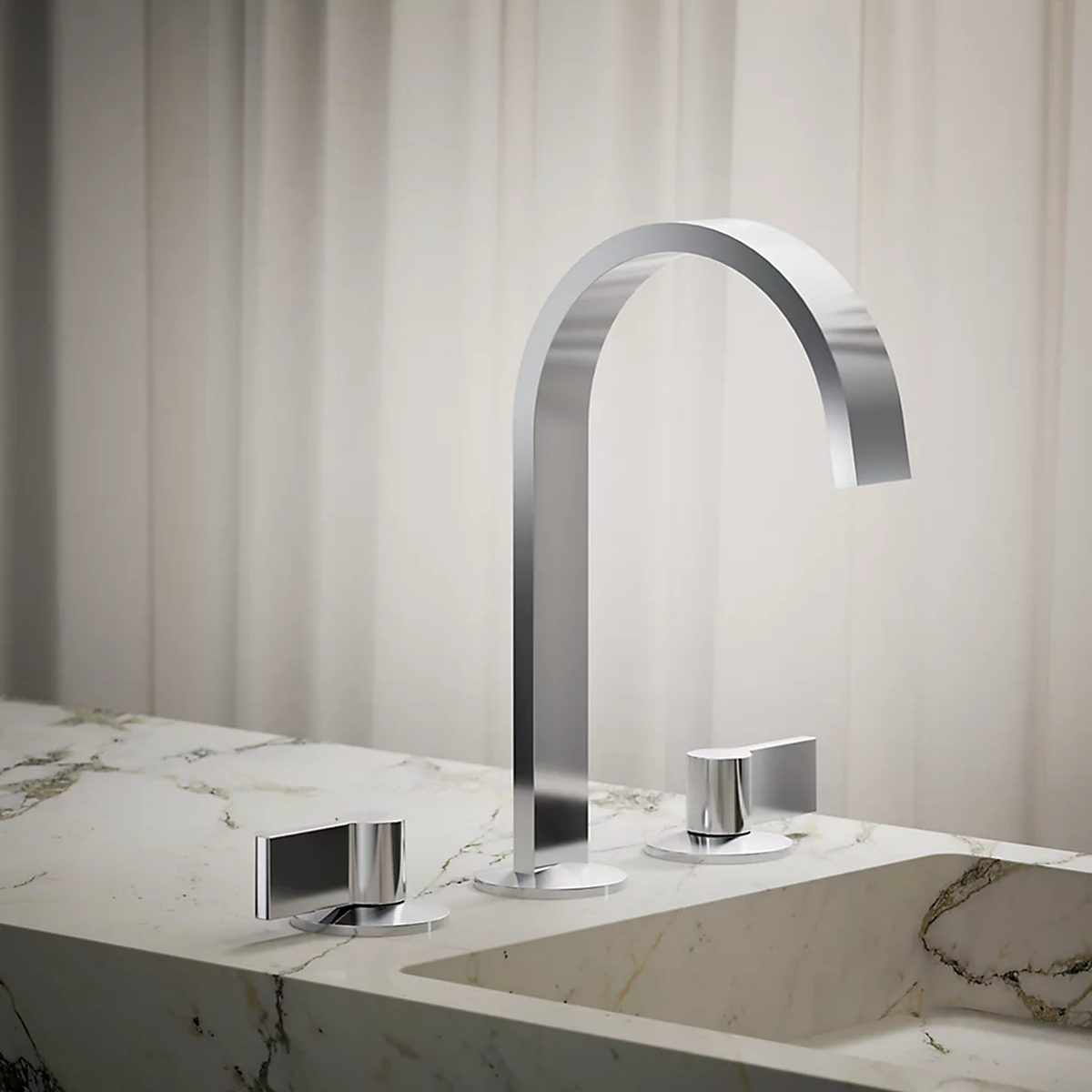 COMPONENTS BATHROOM SINK SPOUT WITH RIBBON DESIGN, 1.2 GPM - robinsonco.ca