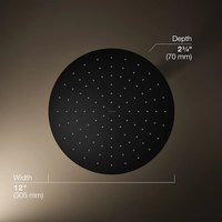 CONTEMPORARY ROUND 12" SINGLE-FUNCTION RAINHEAD - robinsonco.ca