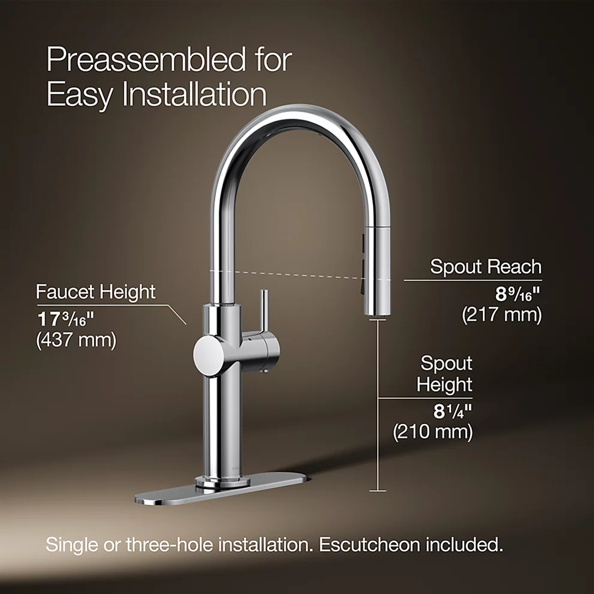 CRUE® KITCHEN SINK FAUCET WITH KOHLER® KONNECT AND VOICE-ACTIVATED TECHNOLOGY - robinsonco.ca