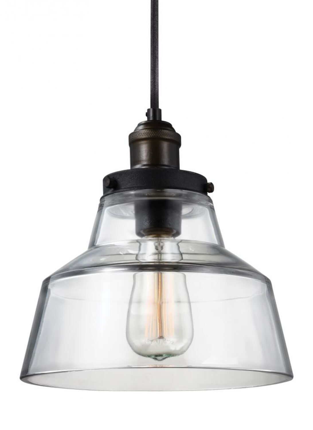 BASKIN 1-LIGHT PENDANT, 10-INCH DIAMETER