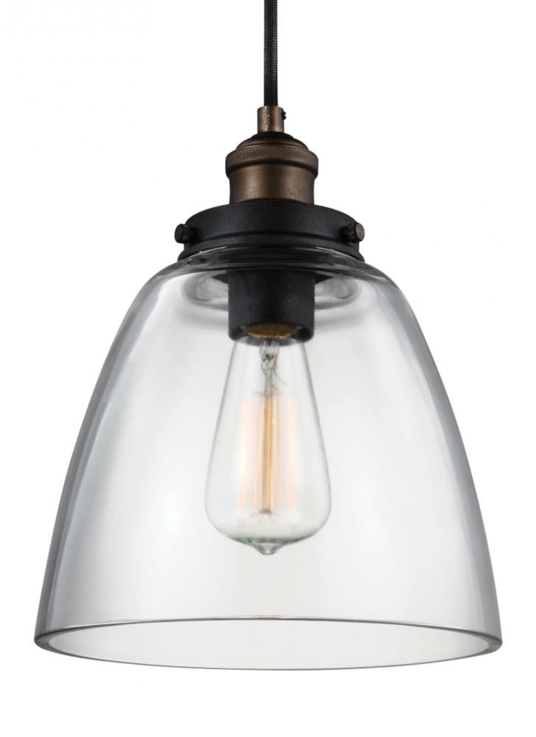 BASKIN 1-LIGHT PENDANT, 9-INCH DIAMETER