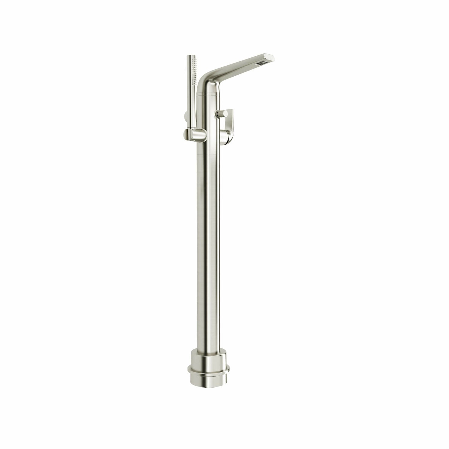 MODULUS SINGLE HANDLE FLOOR MOUNT BATHTUB FILLER WITH HAND SHOWER AND LEVER HANDLE - robinsonco.ca