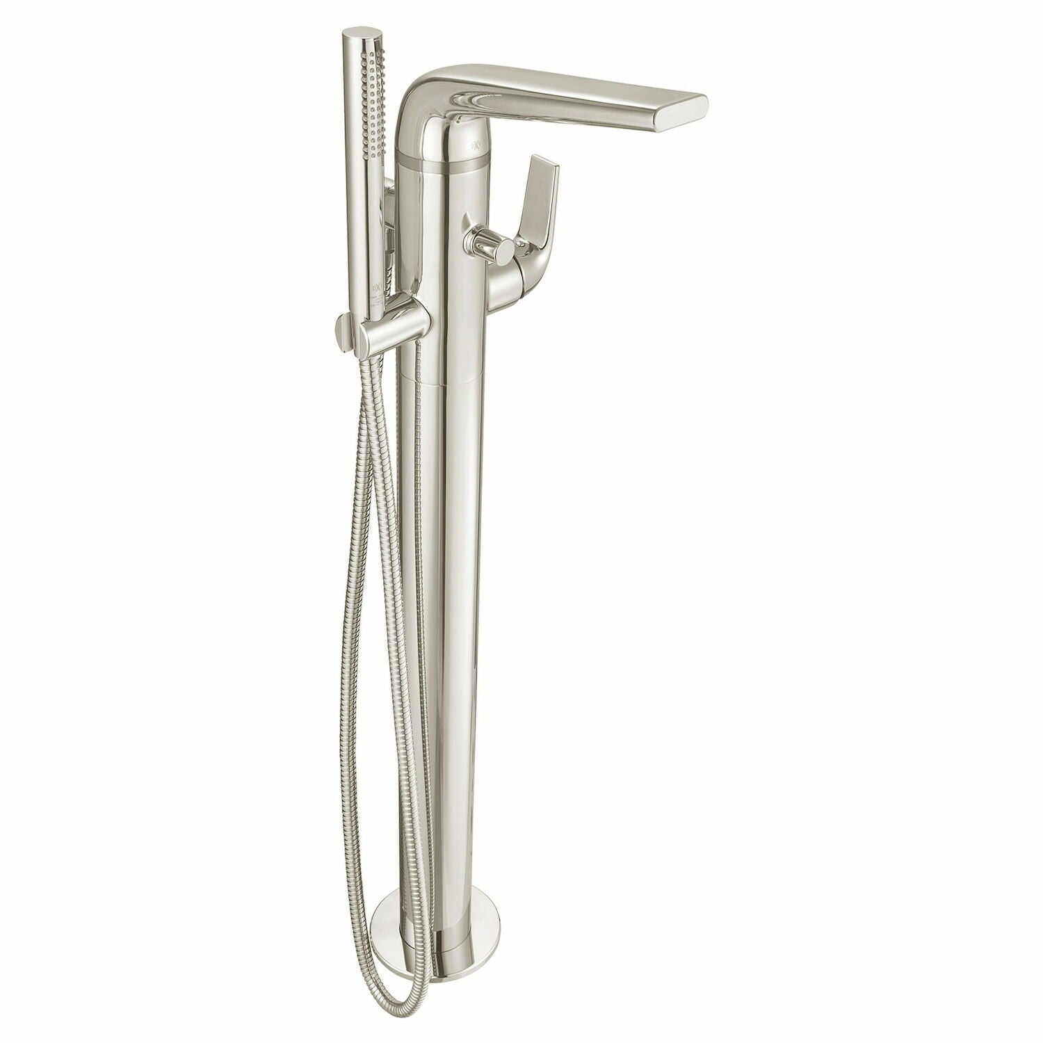 MODULUS SINGLE HANDLE FLOOR MOUNT BATHTUB FILLER WITH HAND SHOWER AND LEVER HANDLE - robinsonco.ca