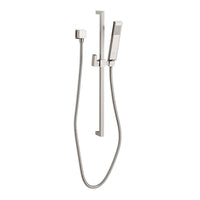 CONTEMPORARY SQUARE PERSONAL HAND SHOWER SET WITH ADJUSTABLE 24-INCH SLIDE BAR - robinsonco.ca