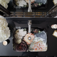 DUTCHMASTER BLUSH FLORAL CARILLION DROP-IN BATHROOM SINK - robinsonco.ca