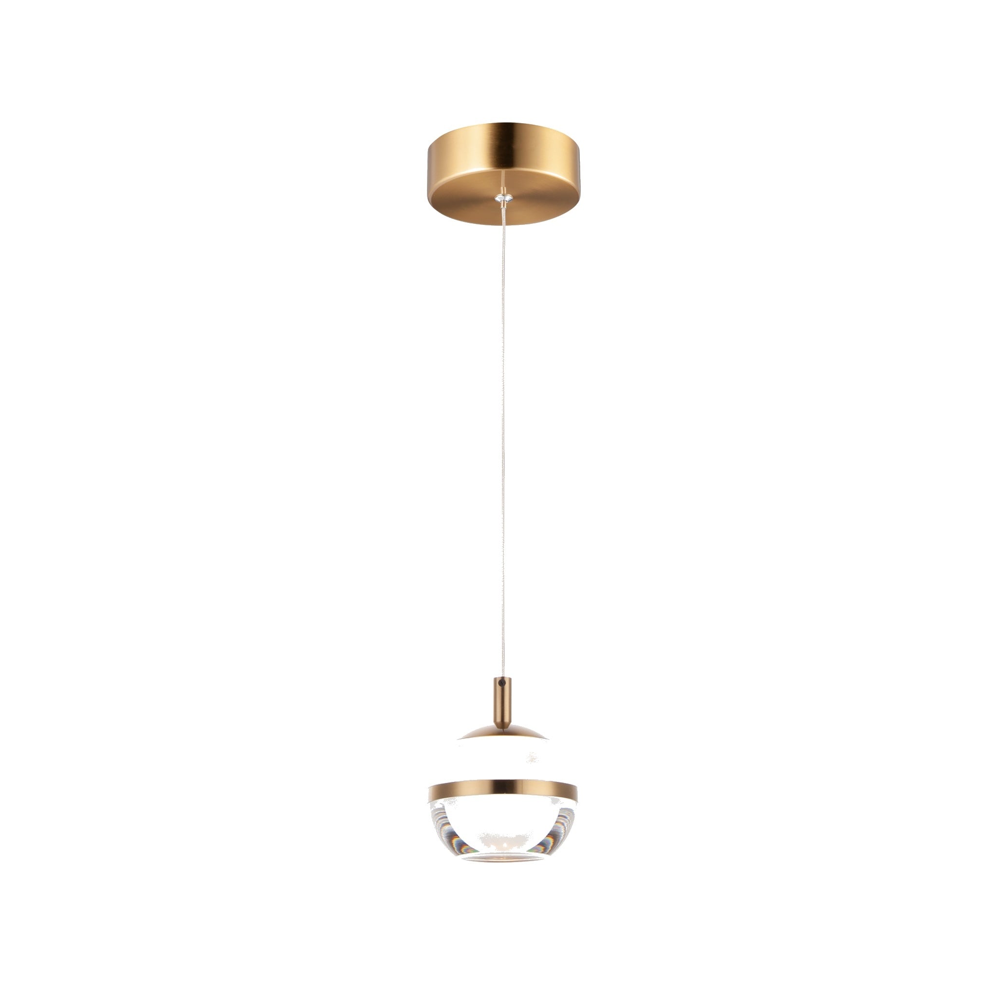 SWANK 1-LIGHT LED pendant lamp in Aged Brass by ET2