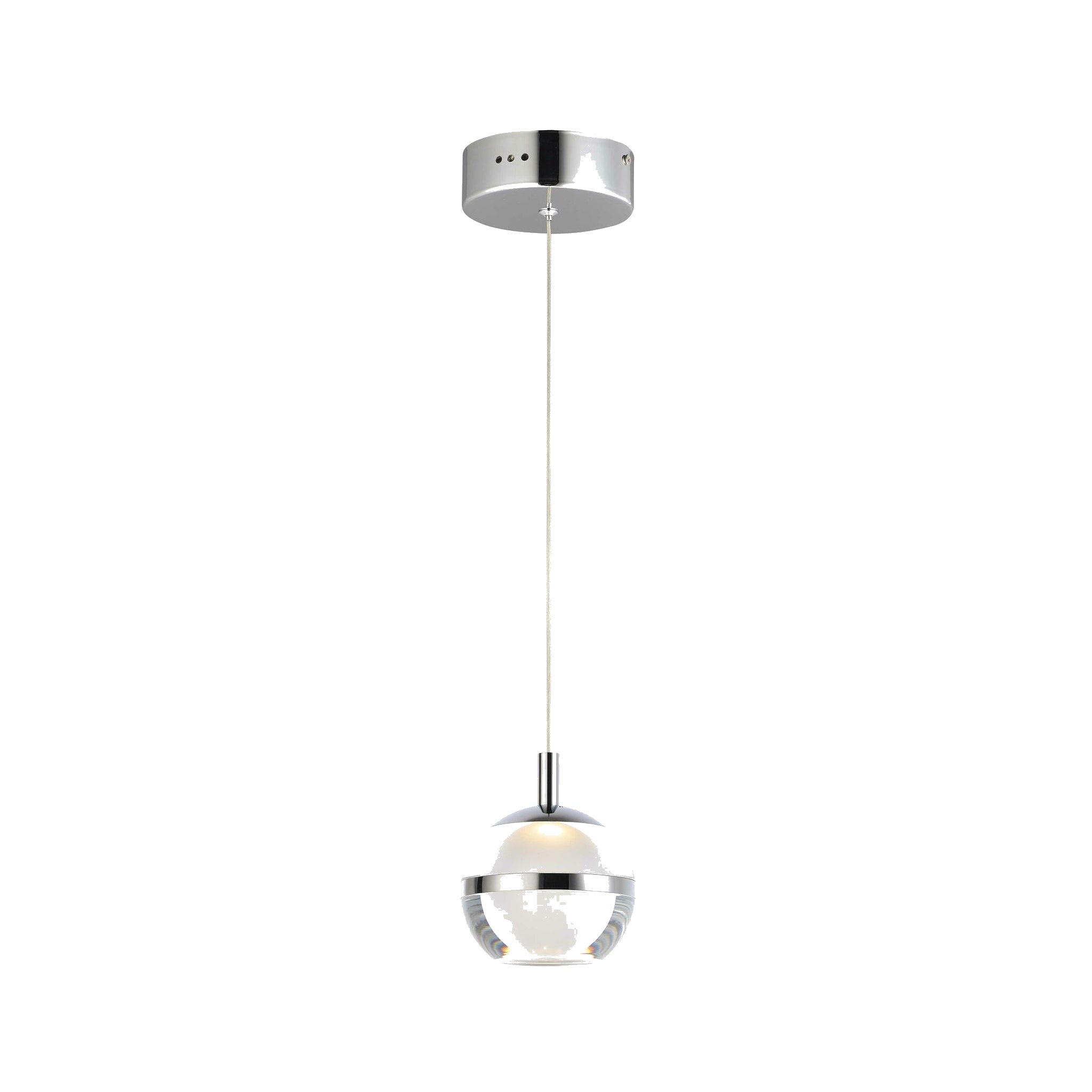 SWANK 1-LIGHT LED pendant lamp in Polished Chrome by ET2