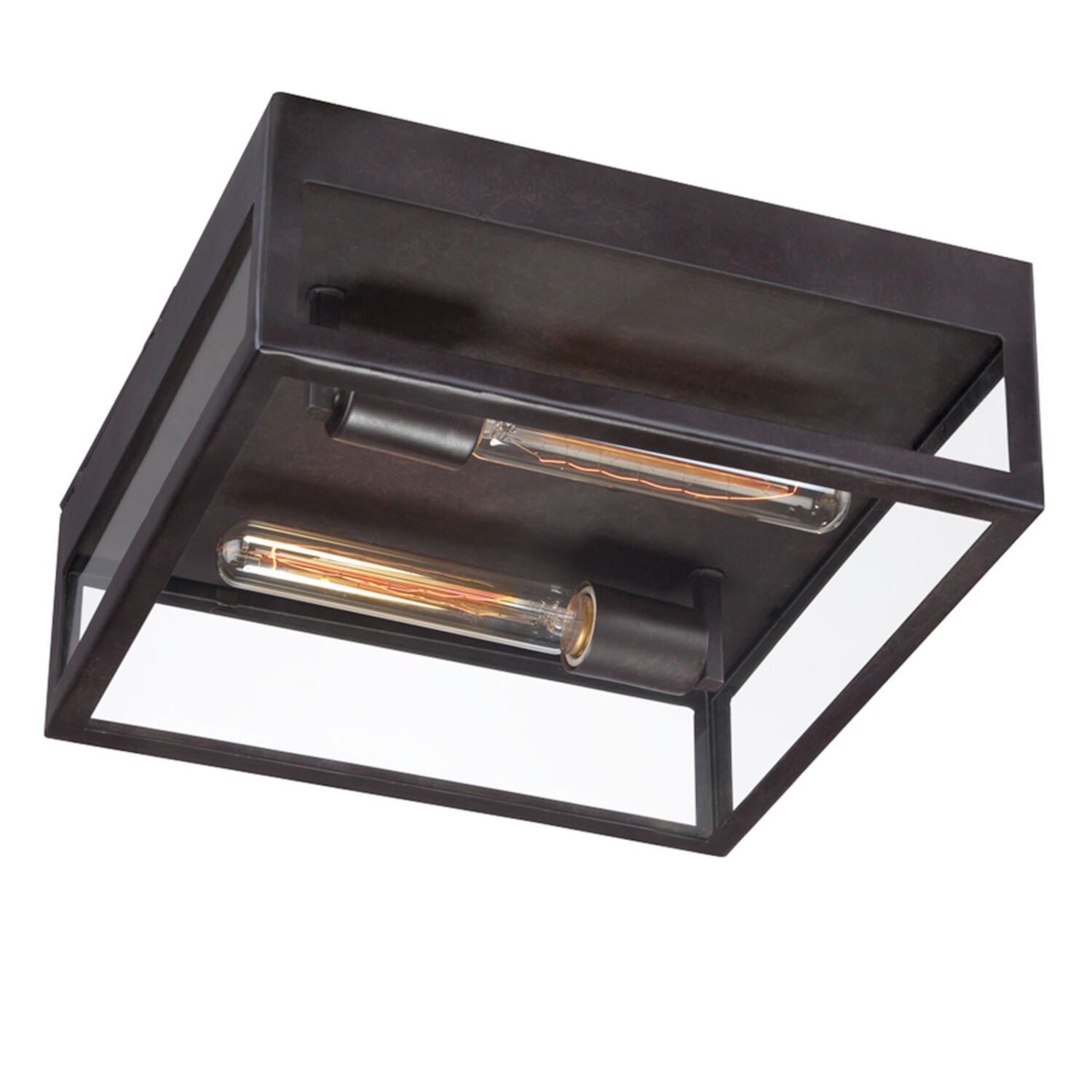 soranonsky✳︎ YANSUN 7 in. 1-Light Chrome Crystal Ceiling Light Semi-Flush