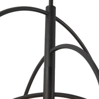 Close-up view of Alora Fiona Chandelier in matte black finish