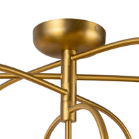 Canopy details of Alora Fiona Semi-Flush Mount ceiling light in brushed gold finish