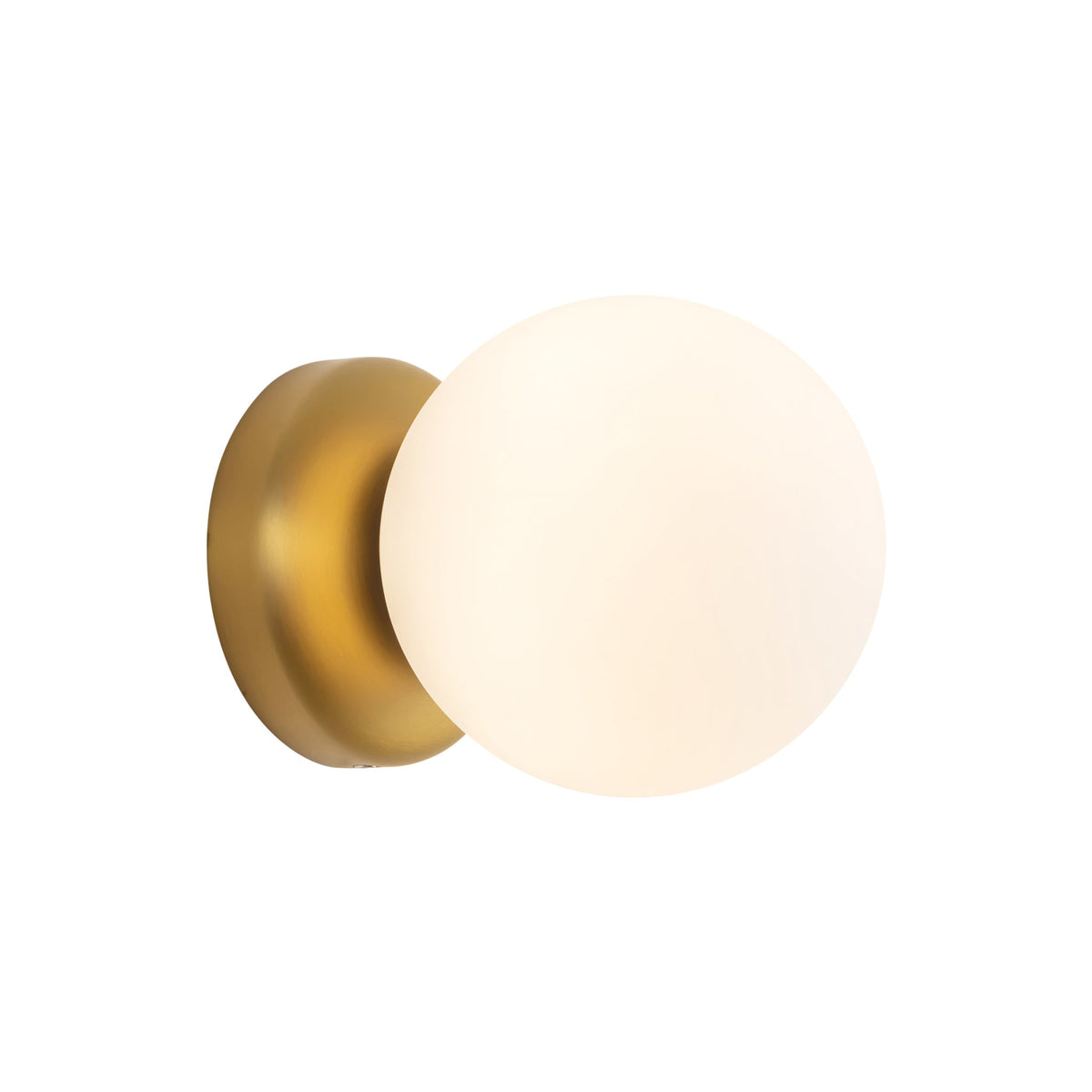 Alora 5" Fiona Wall Sconce in brushed gold with matte opal glass