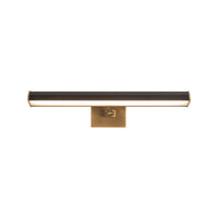 Alora Gemma Wall Picture Light in vintage brass and matte black finish