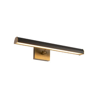 Alora Gemma Wall/ Picture Light in vintage brass and matte black finish