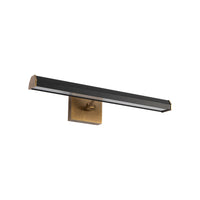 Alora Gemma Wall Picture Light in vintage brass and matte black finish