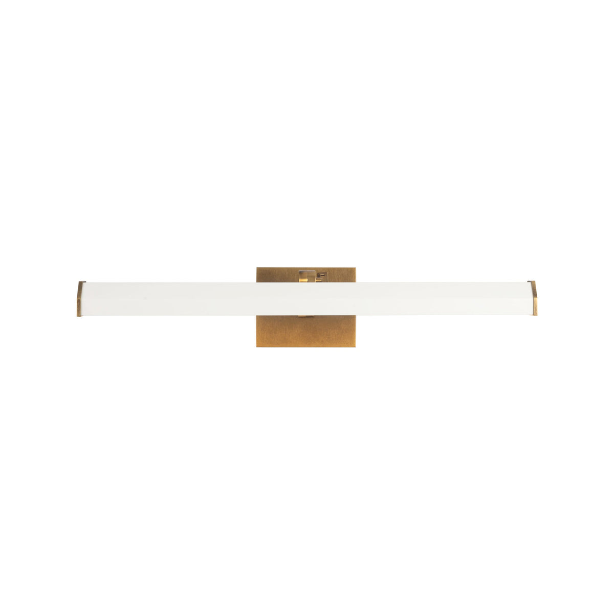 Alora Gemma Wall Picture Light in vintage brass and matte white finish