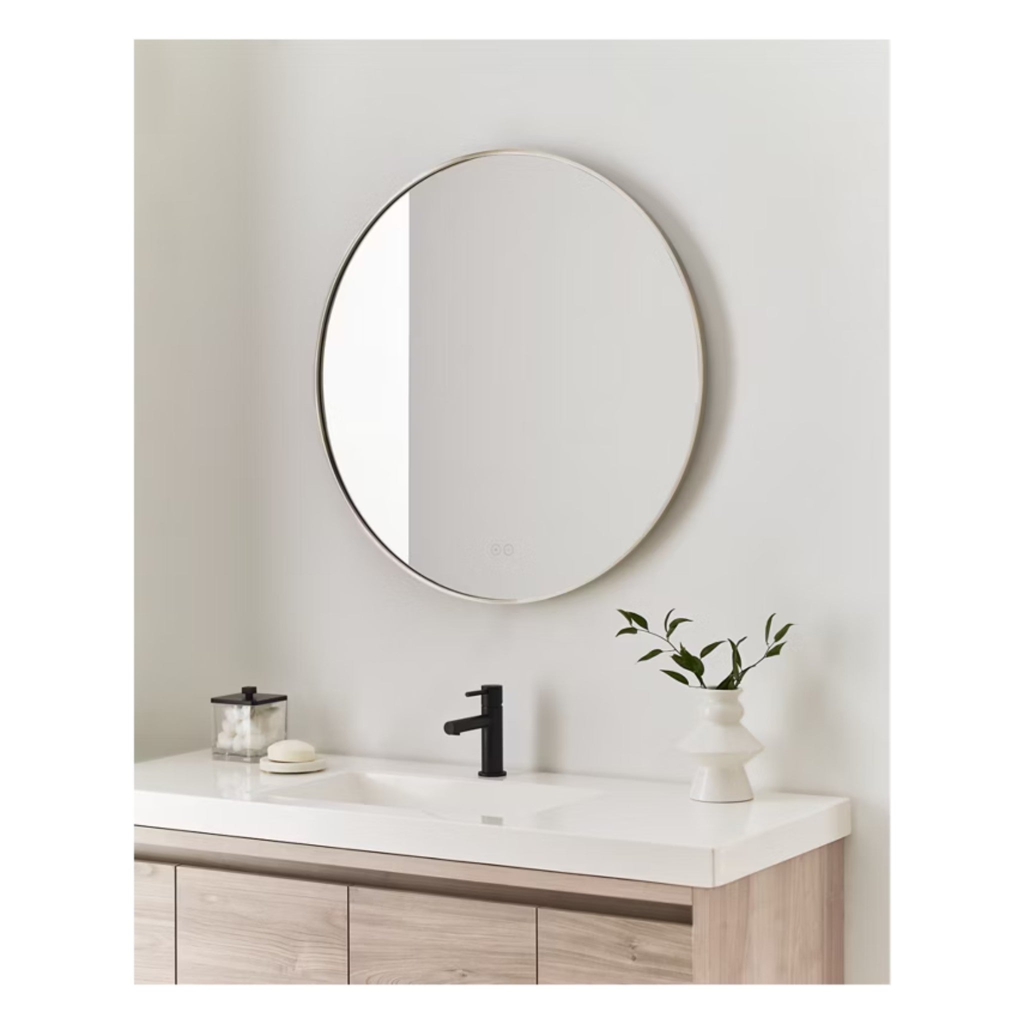 CADRE ROUND LED BACKLIT BATHROOM MIRROR (MULTIPLE SIZES) - robinsonco.ca