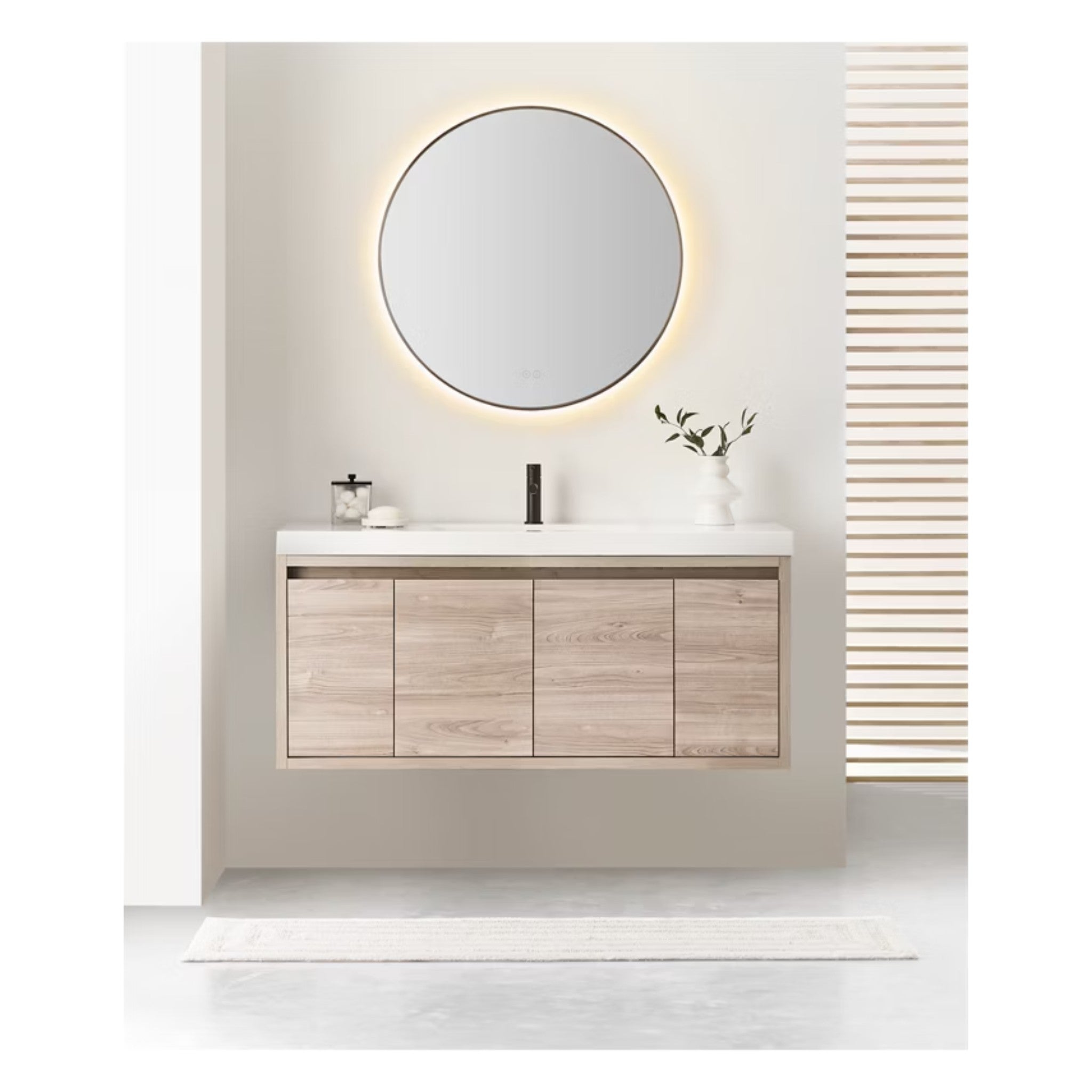 CADRE ROUND LED BACKLIT BATHROOM MIRROR (MULTIPLE SIZES) - robinsonco.ca