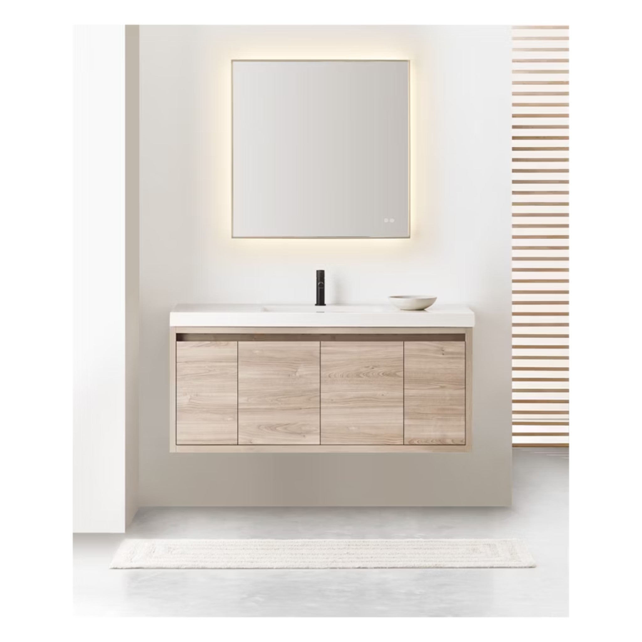 CADRE SQUARE LED BACKLIT BATHROOM MIRROR (MULTIPLE SIZES) - robinsonco.ca
