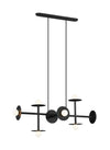 NODES 8 LIGHT LARGE LINEAR CHANDELIER
