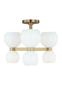 LONDYN 6 LIGHT SEMI FLUSH MOUNT
