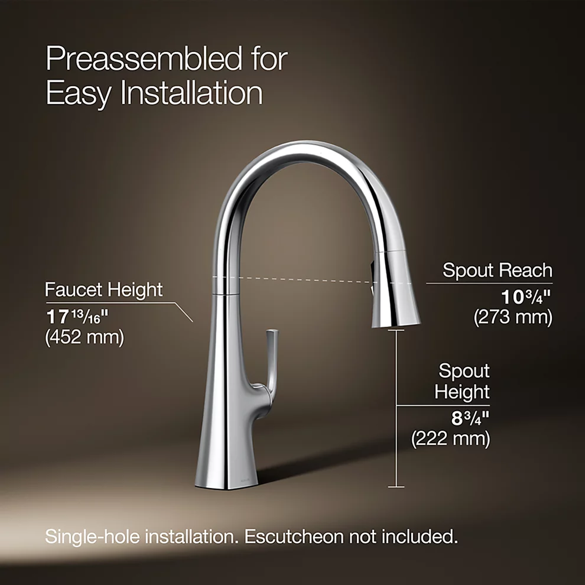 GRAZE® PULL-DOWN KITCHEN SINK FAUCET WITH THREE-FUNCTION SPRAYHEAD - robinsonco.ca