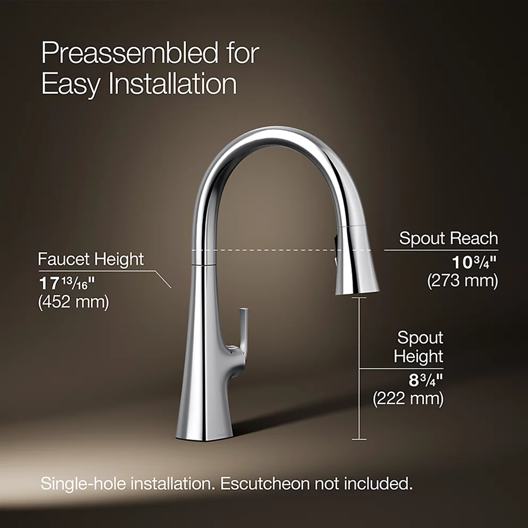 GRAZE® TOUCHLESS PULL-DOWN KITCHEN SINK FAUCET WITH 3-FUNCTION SPRAYHEAD - robinsonco.ca