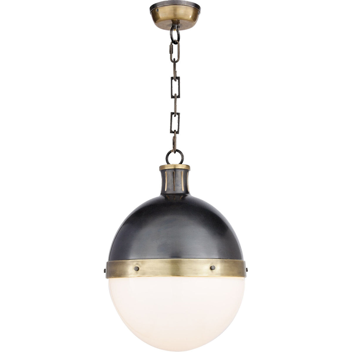 HICKS LARGE PENDANT WITH WHITE GLASS - robinsonco.ca