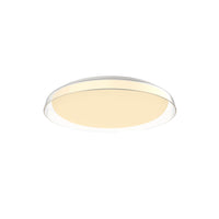 Kuzco Hampton 21 inch LED flush mount light in clear finish