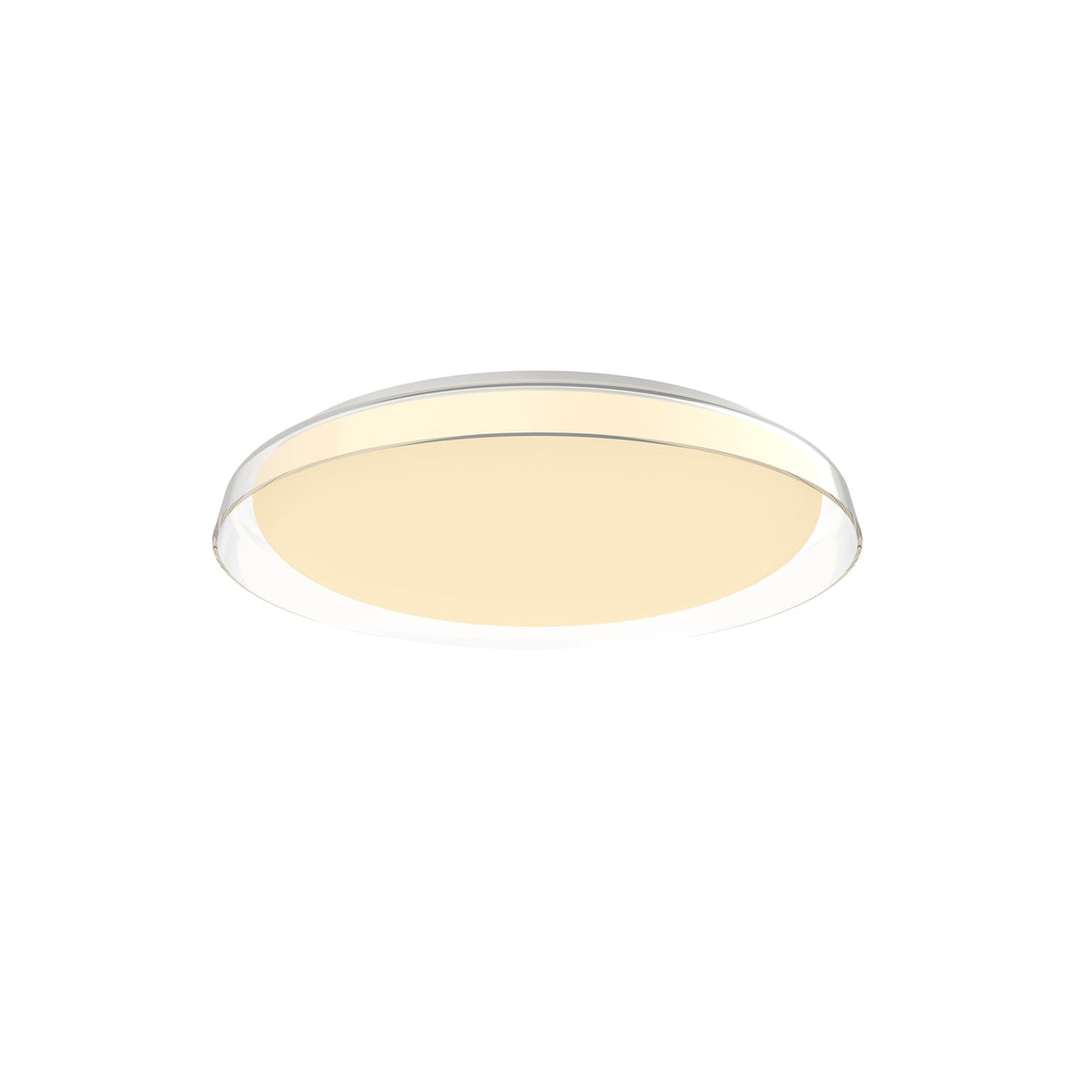 Kuzco Hampton 21 inch LED flush mount light in clear finish