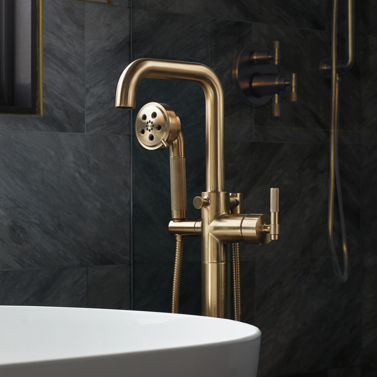 LITZE® SINGLE-HANDLE FREESTANDING TUB FILLER HANDLE KIT - T-LEVER - robinsonco.ca