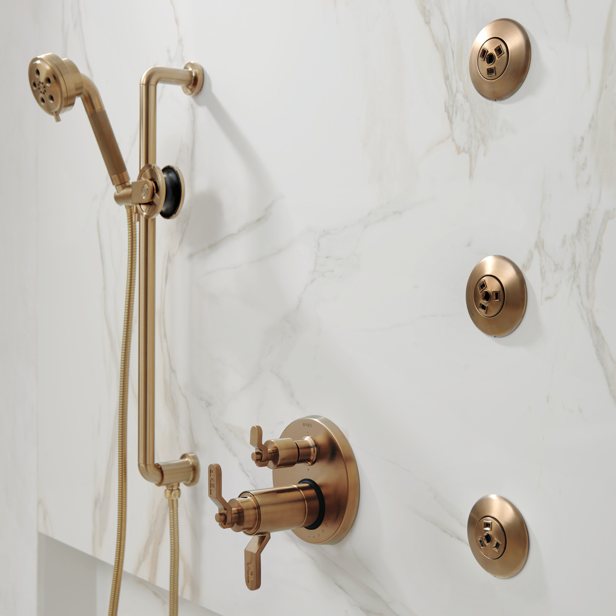 LITZE® TEMPASSURE® THERMOSTATIC VALVE WITH DIVERTER TRIM HANDLE KIT - INDUSTRIAL LEVER - robinsonco.ca