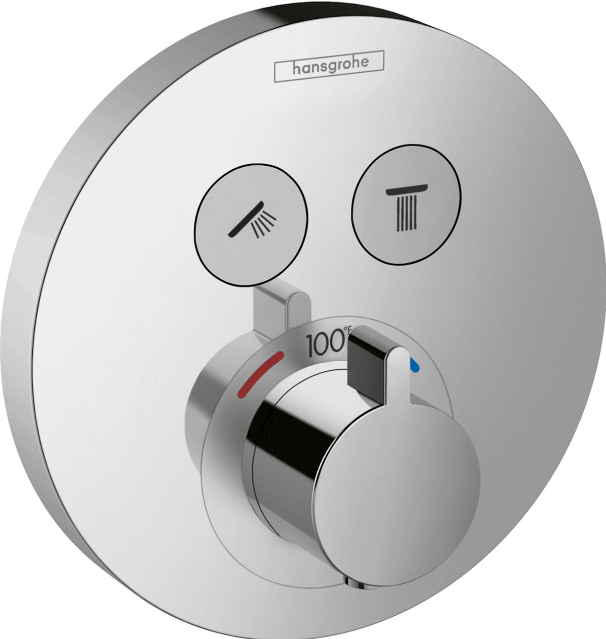 SHOWERSELECT ROUND THERMOSTATIC 2-FUNCTION TRIM